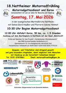 Gottesdienst zum 18. Nattheimer Motorradfrühling (Dekan Häußler/Pfarrerin Hekmat)