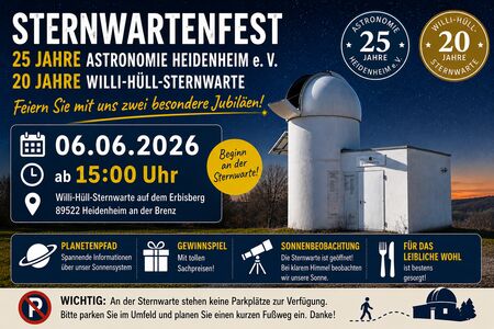 Sternwartenfest des Astronomie Heidenheim e. V.