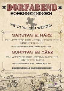 Dorfabend Landjugend Hohenmemmingen