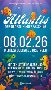 Kinderfasching 2026 beim SV Bissingen