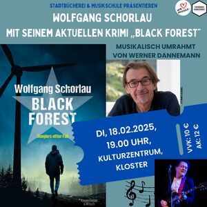 Wolfgang Schorlau mit seinem aktuellen Krimi „Black Forest“ - Denglers elfter Fall